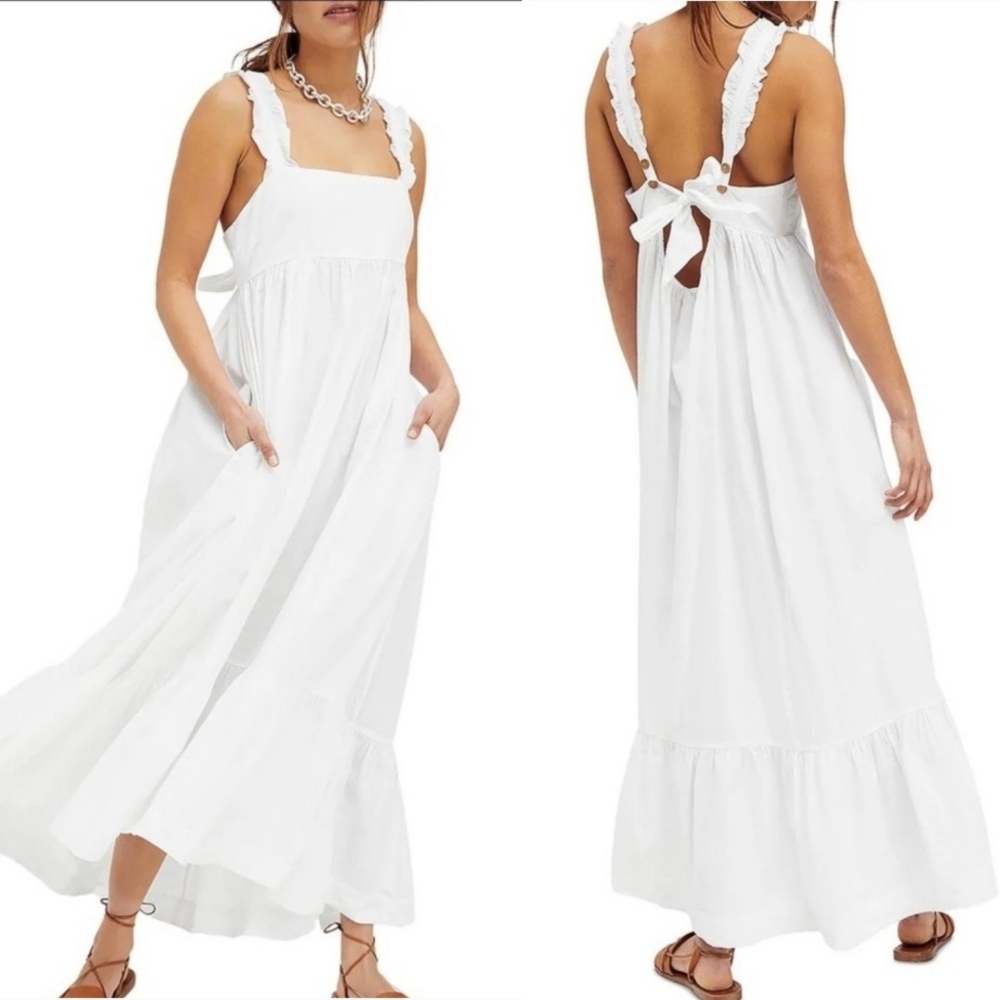 Free People White Maxi Dress